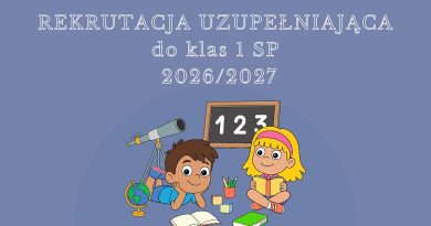 Rekrutacja uzupełniająca dla klas 1 SP